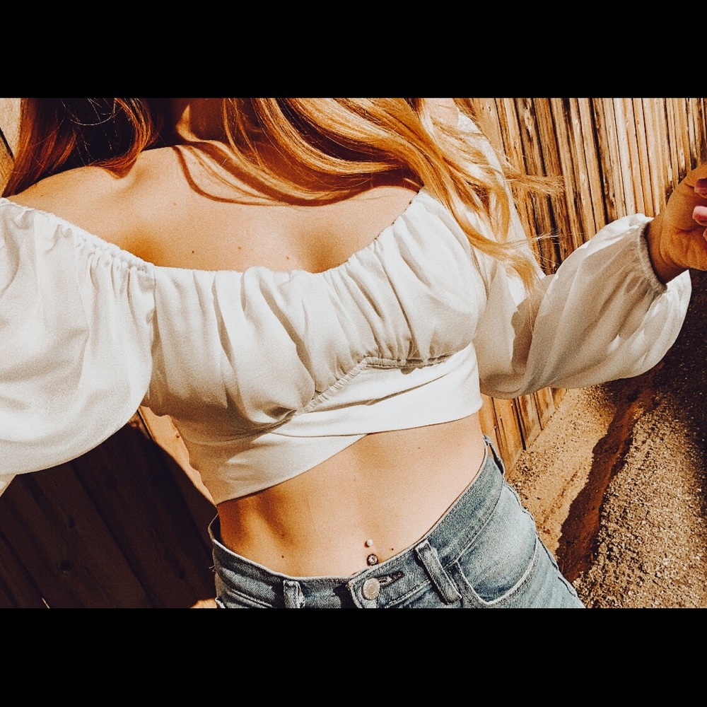 Boho silk crop top